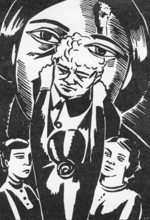 Frans Masereel. Drzeworyt do R. Rolland “Jean-Christophe”, tom IV, 1925-1927. (rozm. 18.6X12.7 cm.).