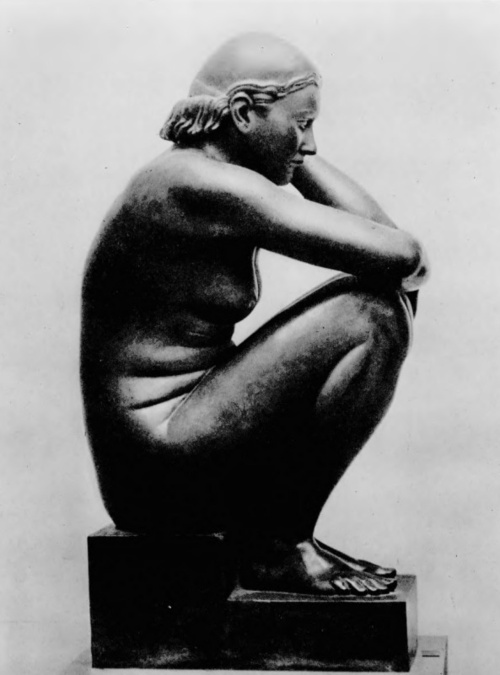 Leon Drivier (Francja). Akt kobiecy (bronz).