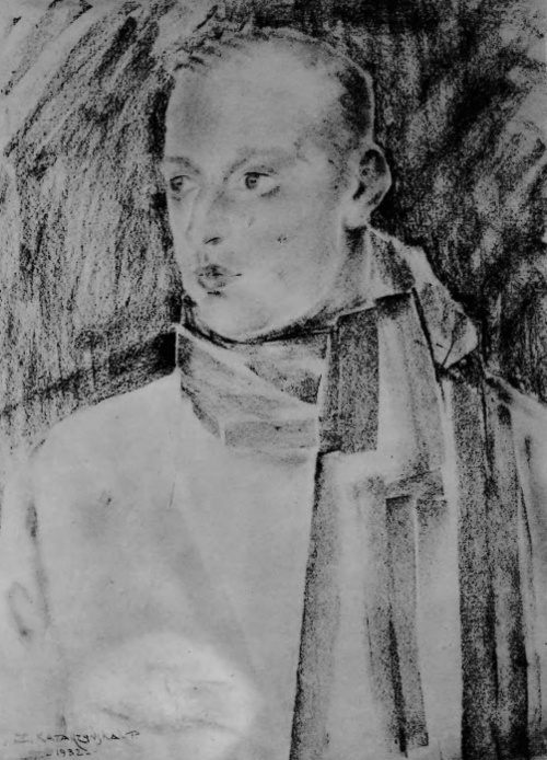 Zofja Katarzyńska-Pruszkowska. Portret pilota J. K. (rys.).