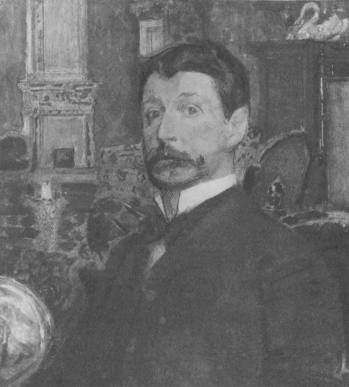 Michał Wrubel. Portret własny (akwarela).