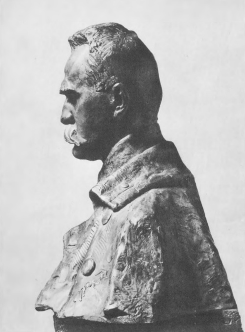 Konstanty Laszczka. Józef Piłsudzki, komendant legjonów (kwiecień-maj 1916, bronz).