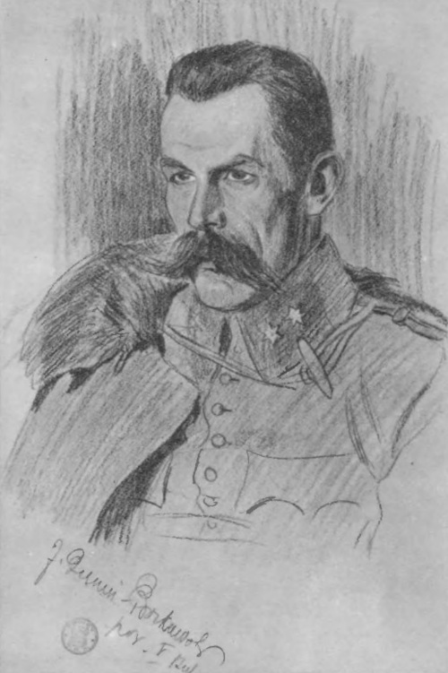 Wincenty Wodzinowski. Porucznik J. Dunin-Borkowski (rys. kolor. kredkami).