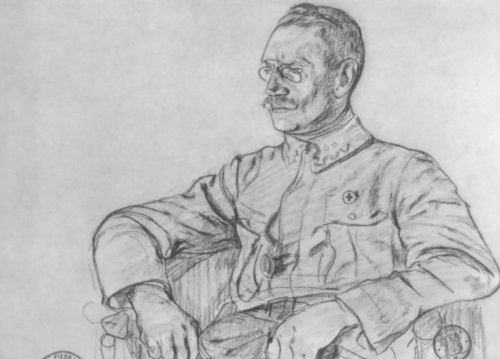 Leopold Gottlieb. Lekarz dr. Mieczysław Kaplicki (rys. kredką).