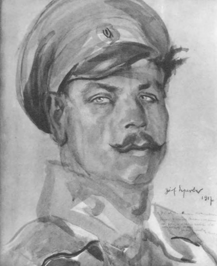 Józef Szperbel. Jeniec rosyjski (akwarela).