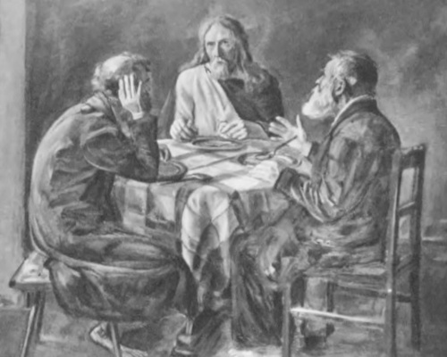 Wlastimil Hofman. Chrystus w Emaus (ol.).