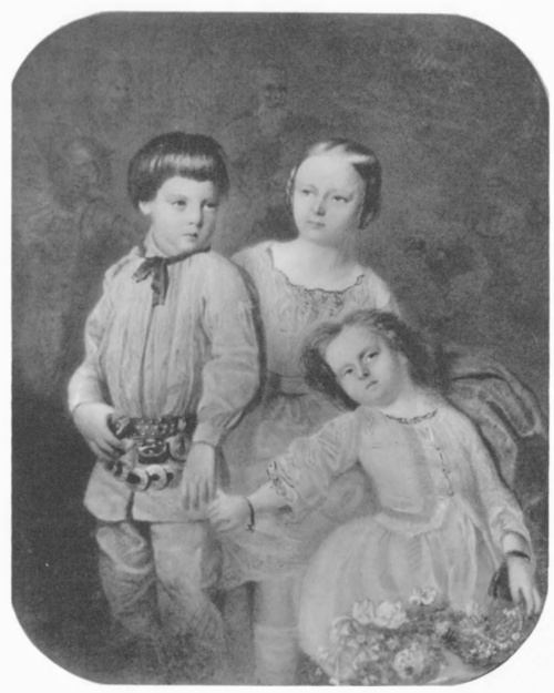 Franciszek Tepa (1828-1889). Portret trojga dzieci (rys.).