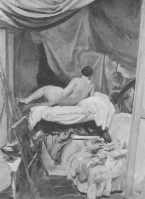 Wojciech Weiss. W pracowni (ol.).