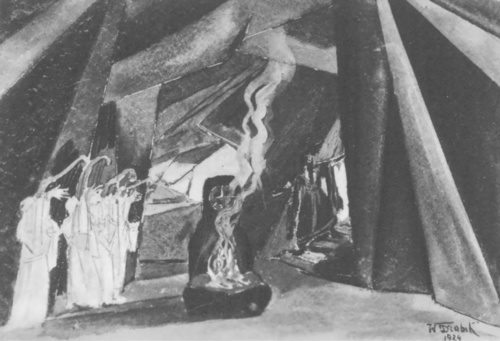 Wincenty Drabik. J. Słowackiego “Lilia Wenada”. Prolog (szkic dekoracji, 1924).