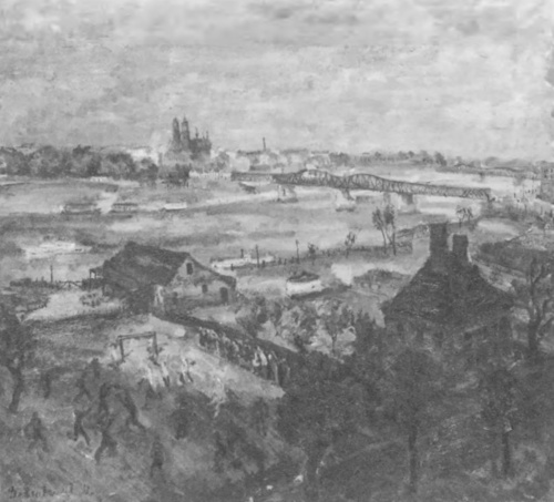 Menasze Seidenbeutel. Pejzaż warszawki (ol.).