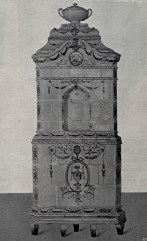 Piec kaflowy gdański z XVIII. w. Muzeum Przemysłowe we Lwowie.