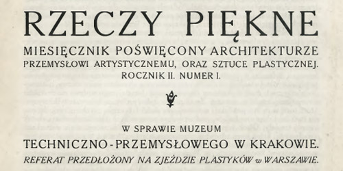 -, Rzeczy Piękne [1919 1]