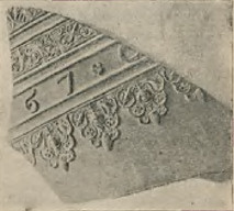 Odłamek dzwonu z r. 1667 rozbitego przez Niemców w księstwie Łowickiem RYC. 9.