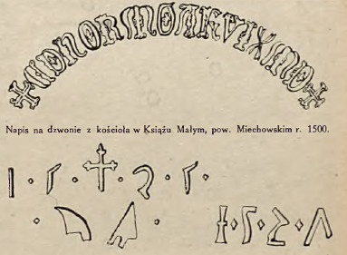 Napis na dzwonie z kościoła w Iwanowicach Napis na dzwonie z kościoła pow. Miechowskiego r. 1525. w Kielcach r. 1527. RYC. 3.
