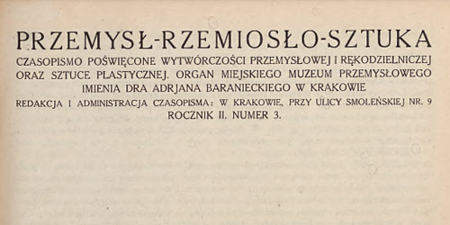 -, Rzeczy Piękne [1922 3]