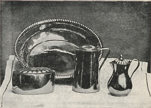 WYROBY KUTE W MIEDZI. PROJ. KAZIMIERZ MŁODZIANOWSKI.