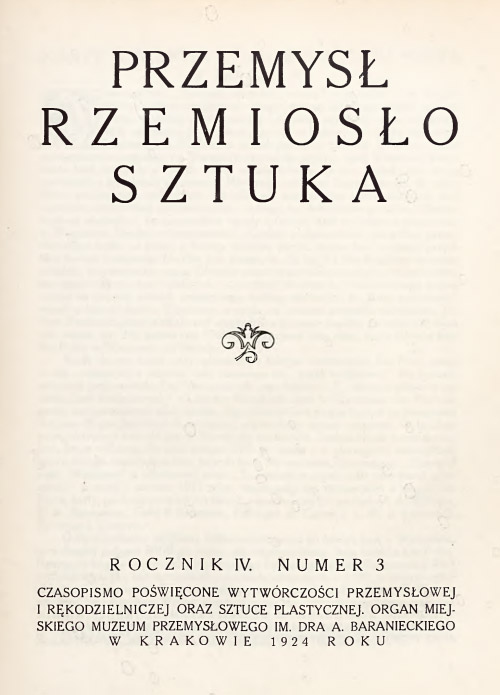 -, Rzeczy Piękne [1924 3]
