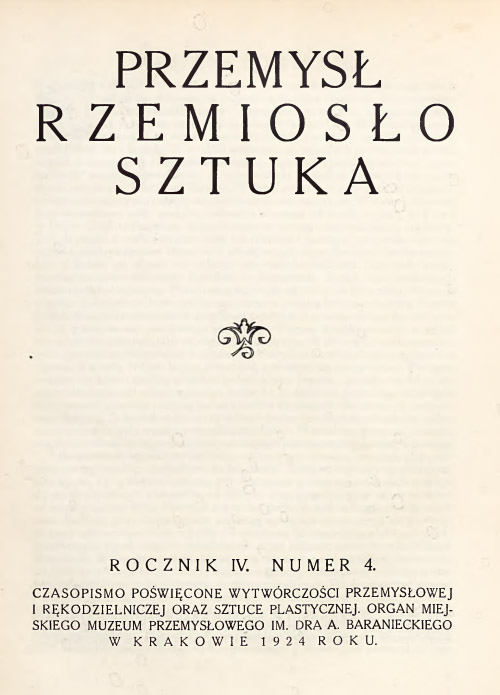 -, Rzeczy Piękne [1924 4]