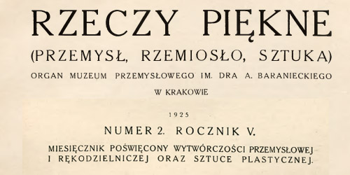 -, Rzeczy Piękne [1925 2]