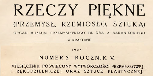 -, Rzeczy Piękne [1925 3]