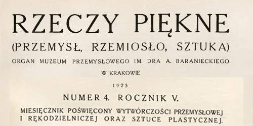 -, Rzeczy Piękne [1925 4]