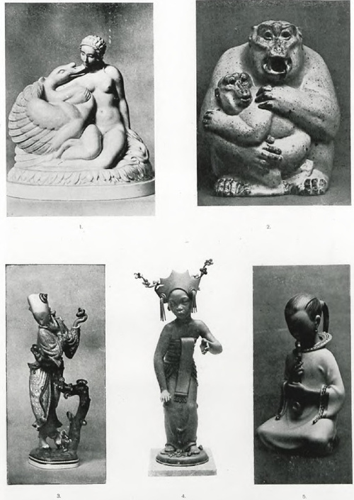 TABL. XX. KRÓLEWSKA MANUFAKTURA W KOPENHADZE: 1. M. PEDERSEN (+1924) ,.LEDA