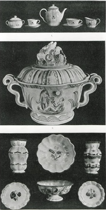 TABL. XXII. 1. FABRYKA PORCELANY GUSTAFSBERG (SZWECJA), PROJ. W. KAGE. 2. 