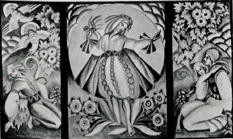 II. Fresk „Przypołudnica“. F. Walczowski. PRACE SZKOŁY PRZEMYSŁU ARTYSTYCZNEGO W KRAKOWIE.