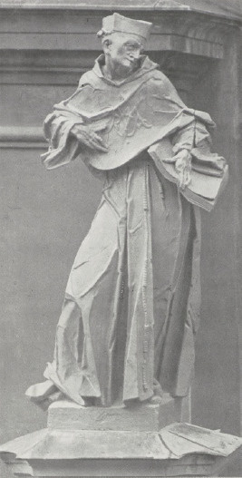 26. Sebastian Fesinger: Posąg ś. Antoniego przed kościołem Franciszkanów w Przemyślu, 1759—1760. Fot. A. Bochnak.