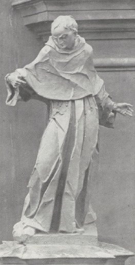27. Sebastian Fesinger: Posąg ś. Idziego przed kościołem Franciszkanów w Przemyślu, 1759—1760.
