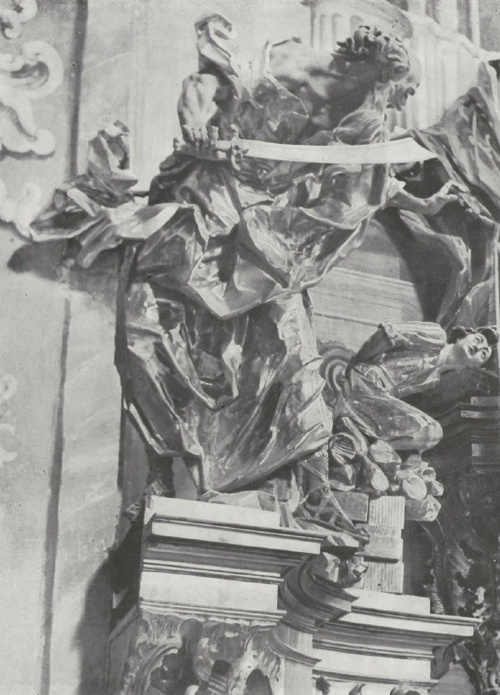 64. Pinzel: Ofiara Izaaka, w ołtarzu głównym kościoła w Hodowicy. Fot. F. Haczewski.