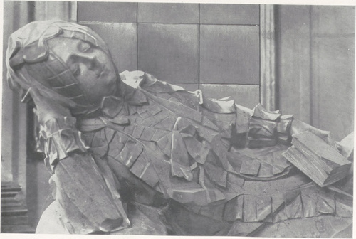 112. Fragment pomnika nagrobkowego Marii Amalii Mniszchowej w kaplicy kościoła w Dukli. Fot. A Bochnak.