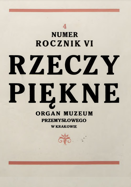 -, Rzeczy Piękne [1927 4]