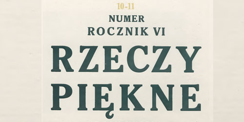 -, Rzeczy Piękne [1927 10-11]