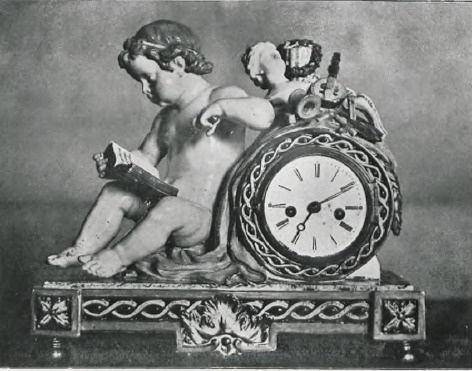 Zegar porcelanowy R. 1780. Ze zbiorów Maurycego Hr. Potockiego.