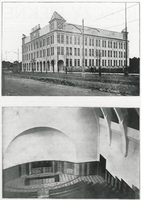 Architekt Jan Witkiewicz. Pawilon Zakładów Doświadczalnych Wyższej Szkoły Handlowej w Warszawie.