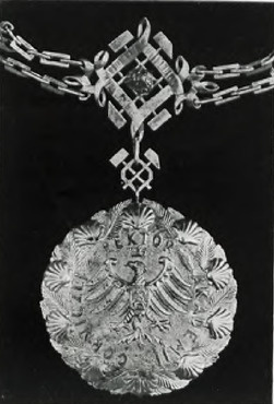 Medaljon łańcucha rektorskiego krak. Akad. Górniczej.