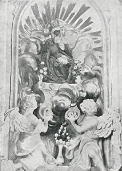 Fragment z ołtarza Matki Boskiej Bolesnej.