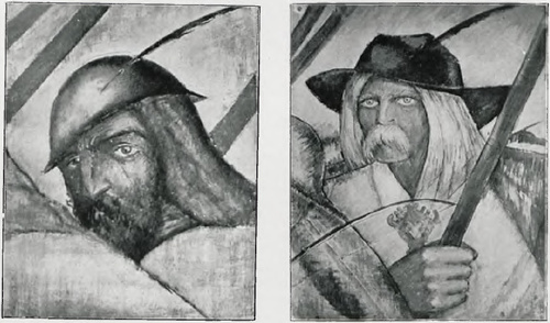 Jerzy Winiarz. Fresk. Fragment z “Pochodu”.