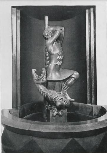 PAWILON M. KRAKOWA “KRAK” RZEŹBA SYMBOLICZNA ART. RZEŹB. FRANCISZKA KALFASA W KRAKOWIE