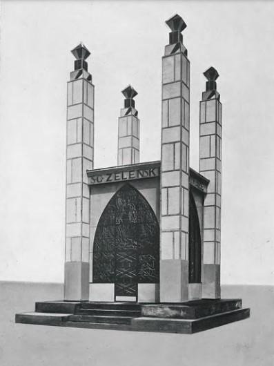 PAWILON ZAKŁADU WITRAŻÓW S. G. ŻELEŃSKIEJ, W KRAKOWIE. PROJ. ARCH. FRANCISZEK MĄCZYŃSKI. KRAKÓW