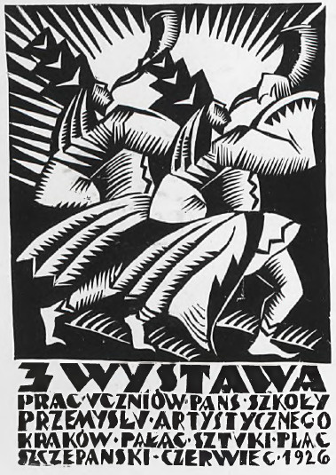 Oryginalny drzeworyt. Szkoła specjalna grafiki. Prof. H. Uziembły.