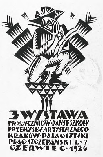 Oryginalny drzeworyt. Szkoła specjalna grafiki. H. Uziembły.
