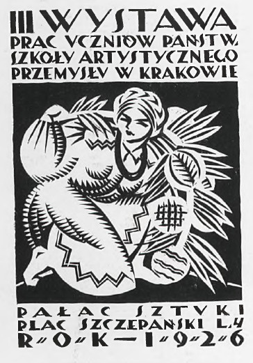 Oryginalny drzeworyt. Szkoła specjalna grafiki. Prof. H. Uziembły.