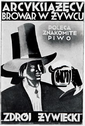 Z konkursu na plakat Arcyksiążącego Browaru w Żywcu.