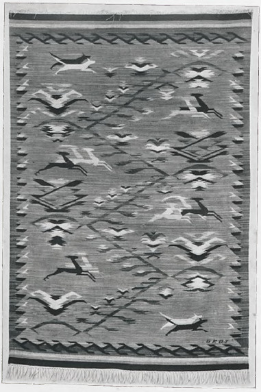 Kilim proj. Teodor Grott. Z art. pracowni kilimów 