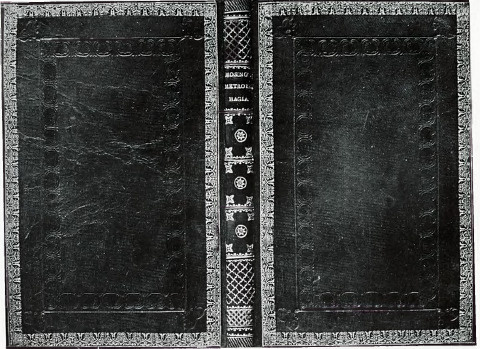 Oprawa książki: Mosine Godefriedus Henricus, Dissertatio inauguralis medica de metrorrhagia. Vindobonae. 1821.