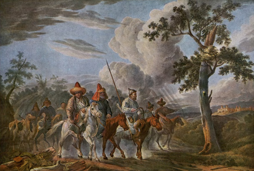 Pochód Kałmyków, (Zbiory Państwowe).