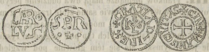 <em><em>Przykłady typów dynastyi Karolowingów</em>.</em>