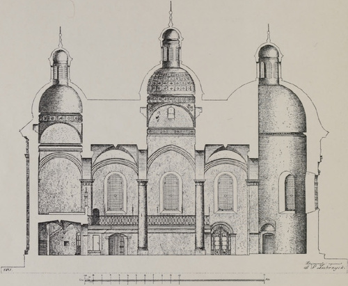 Fig. 22, Przekrój cerkwi wołoskiej