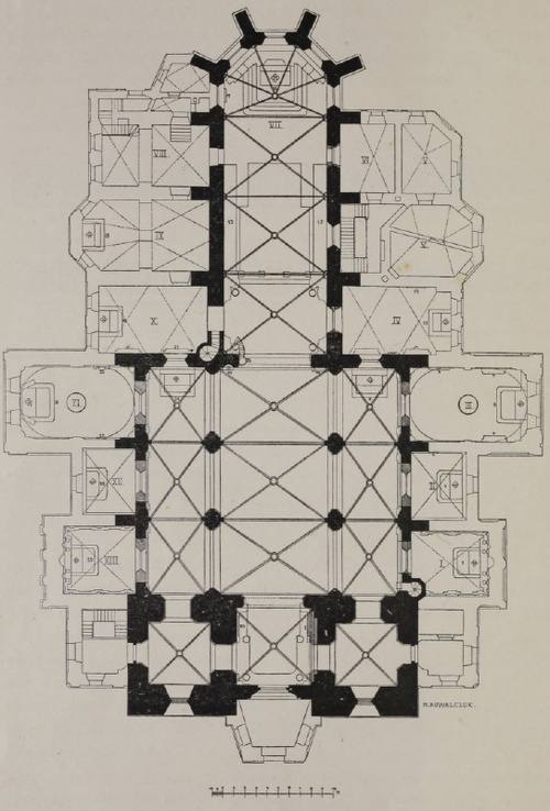 Fig. 3, Rzut poziomy kościoła katedralnego